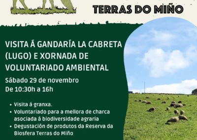 Visita e voluntariado na gandaría La Cabreta